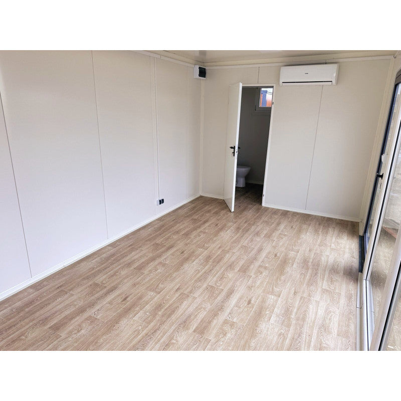 CONTENEDOR ELEVADO 7×3 M GRANDES VITRINAS / AIRE ACONDICIONADO / BAÑO ( Ref: 5905 )